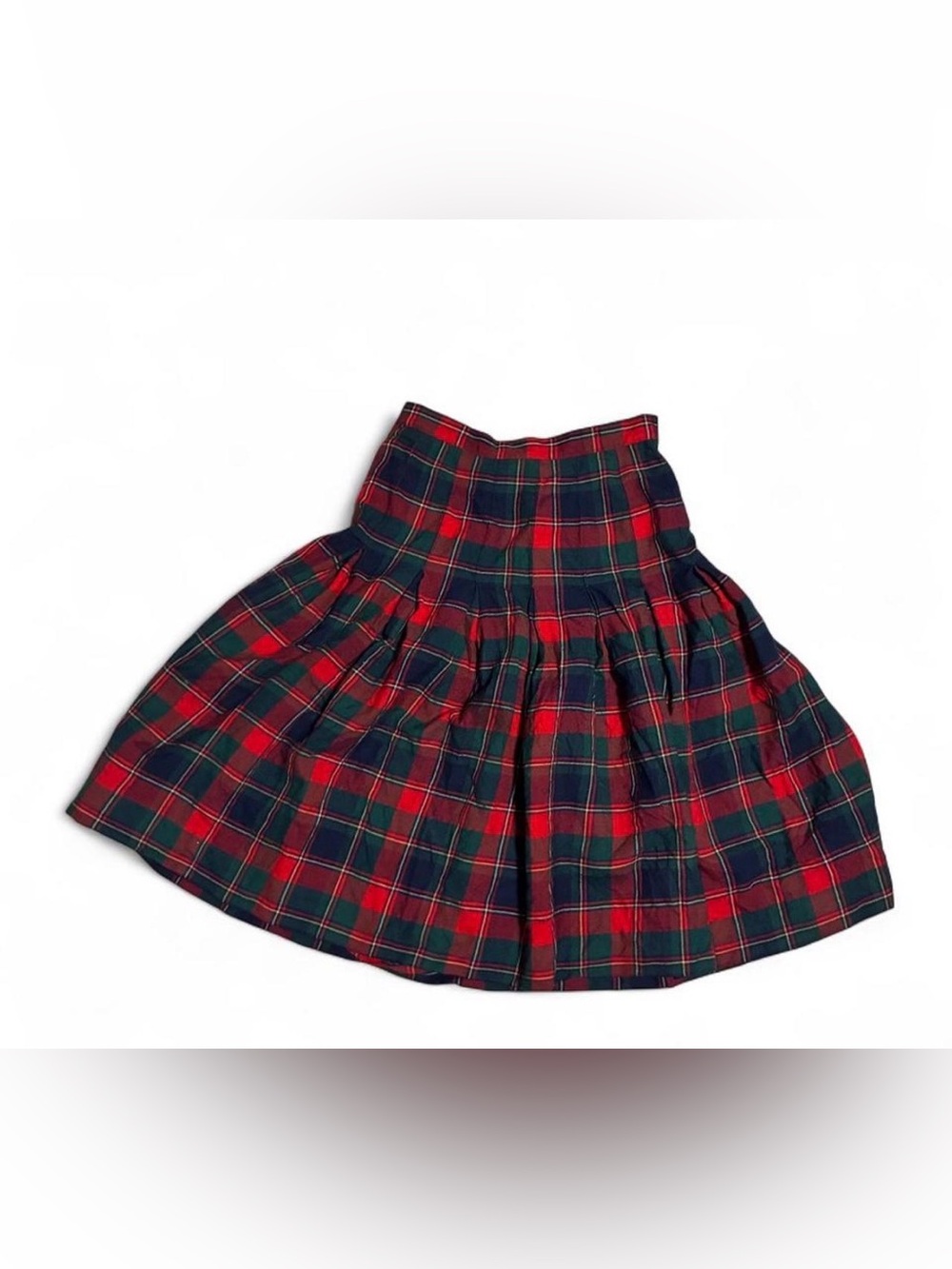 Alfani Red & Green Plaid Circle Skirt